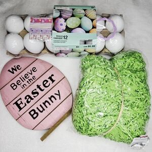 Easter Bunny Sign and Egg Decorating Kit